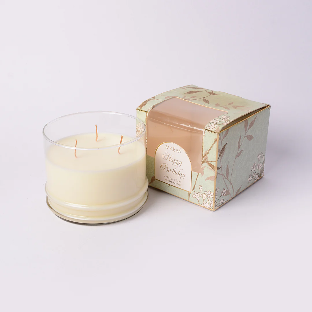 Birthday 3 Wick Glass Candle - Image 3
