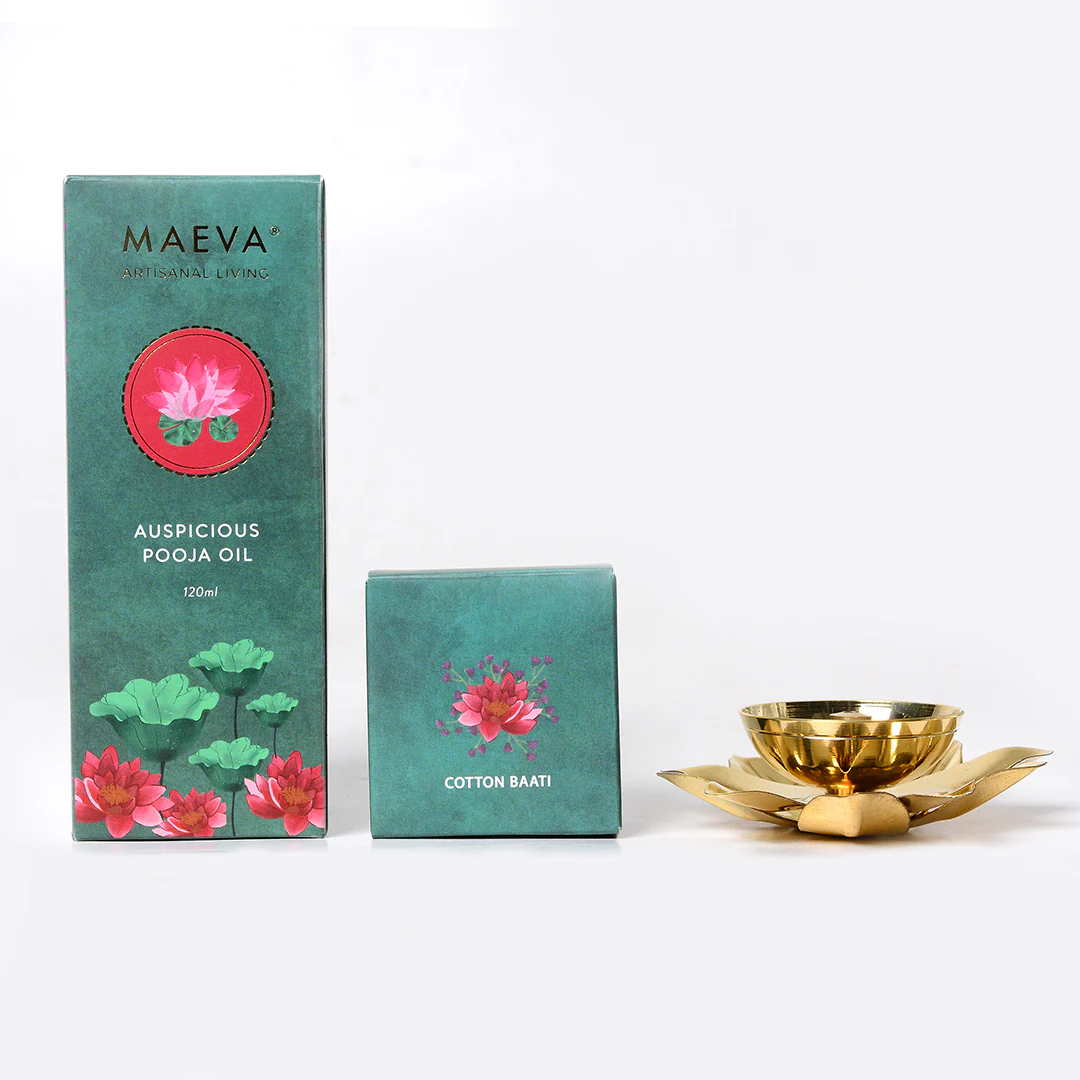Anagha Pooja Oil & Diya Set - Image 2