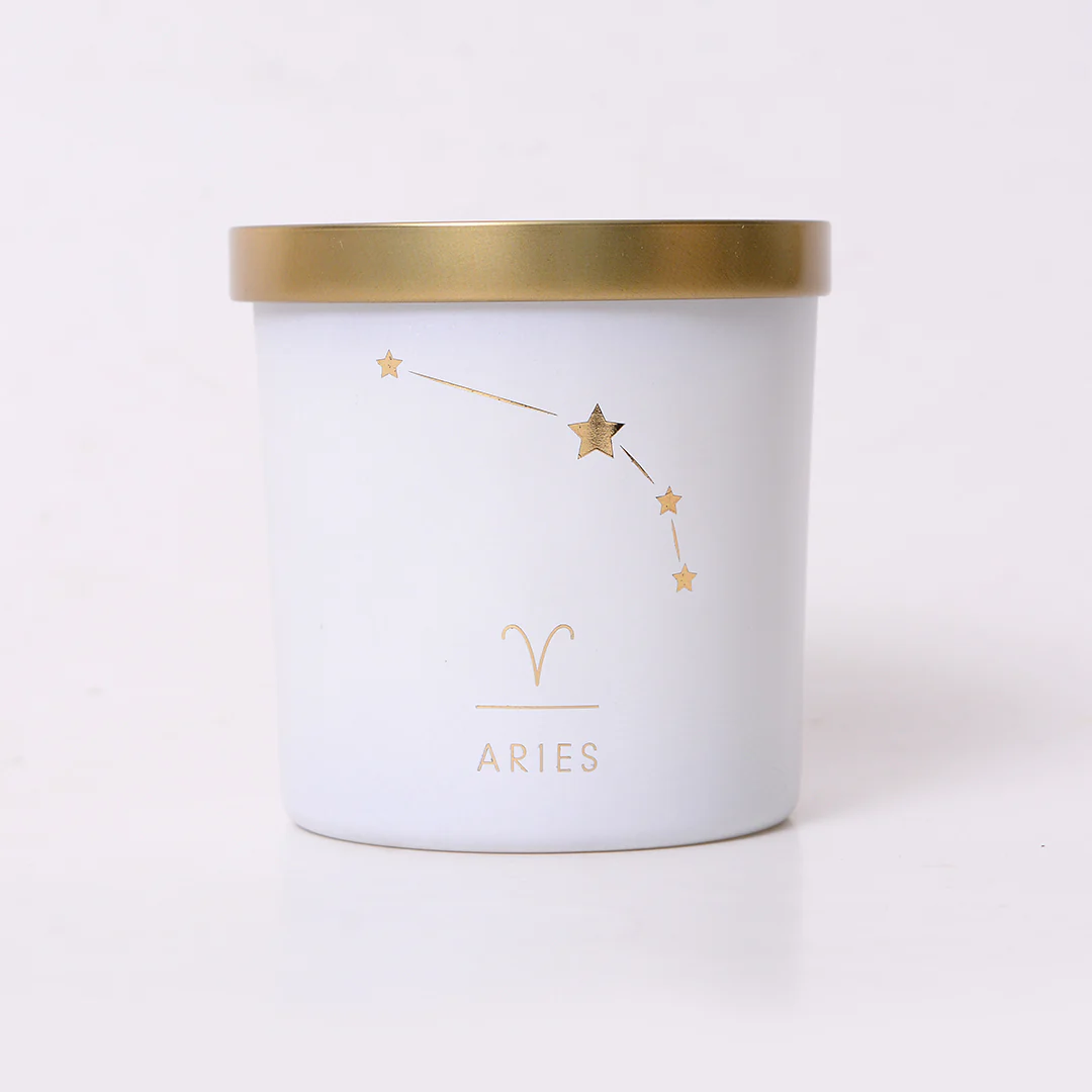 Aries Zodiac Scented Jar Candle - Image 3