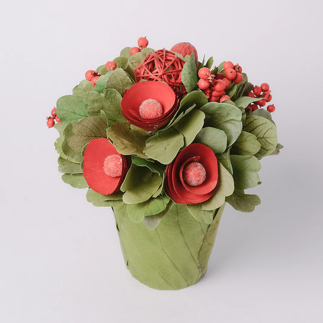 Berry Crush Dried Flower Pot Decor - Image 3