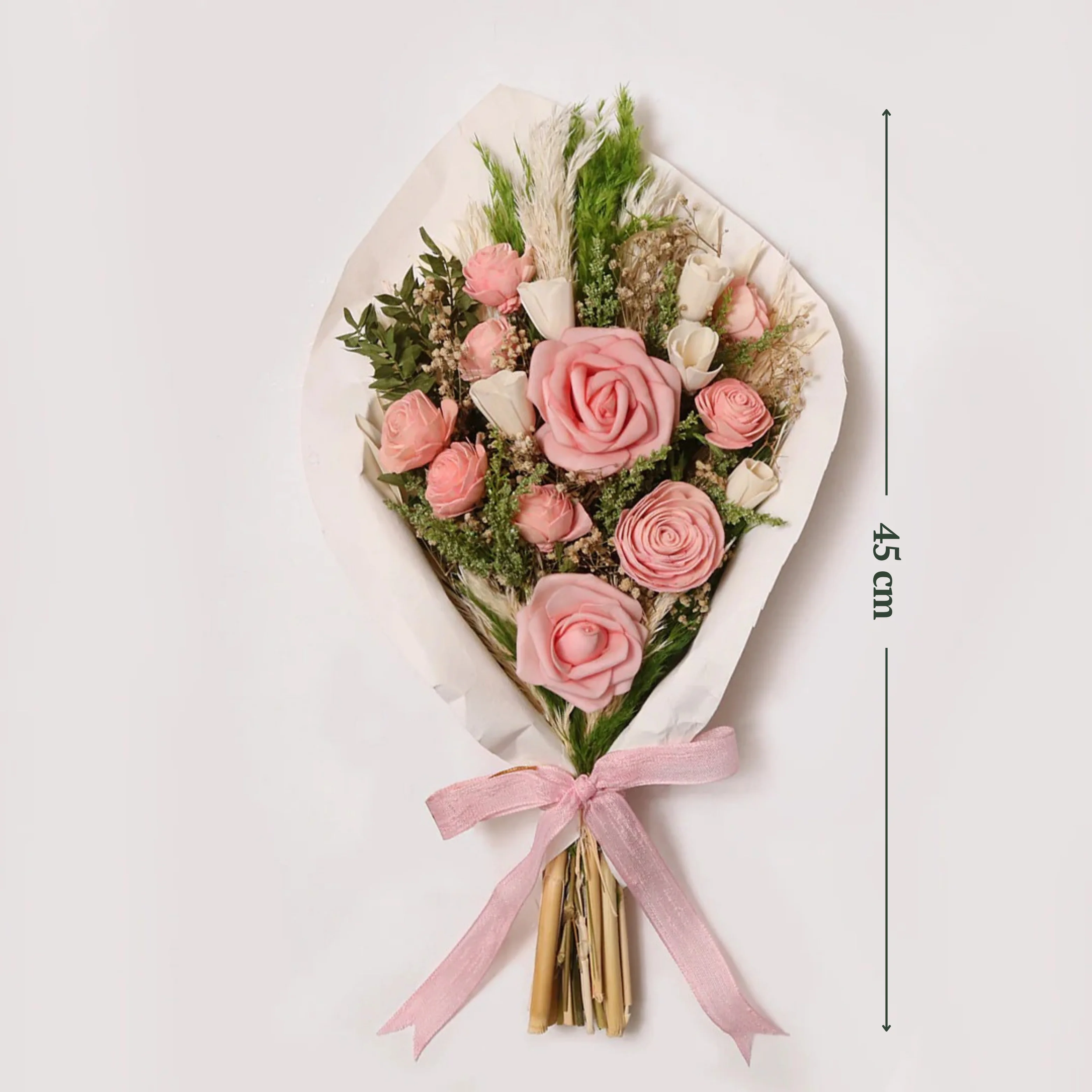 Blush Rush Dried Flower Bouquet - Image 4