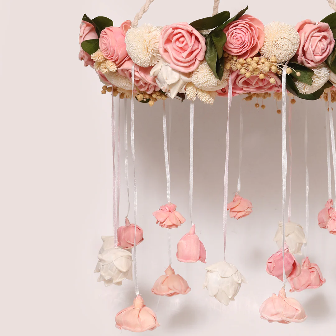 Pink Shola Rose Chandelier - Image 3