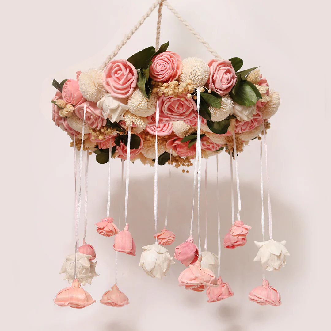 Pink Shola Rose Chandelier - Image 6