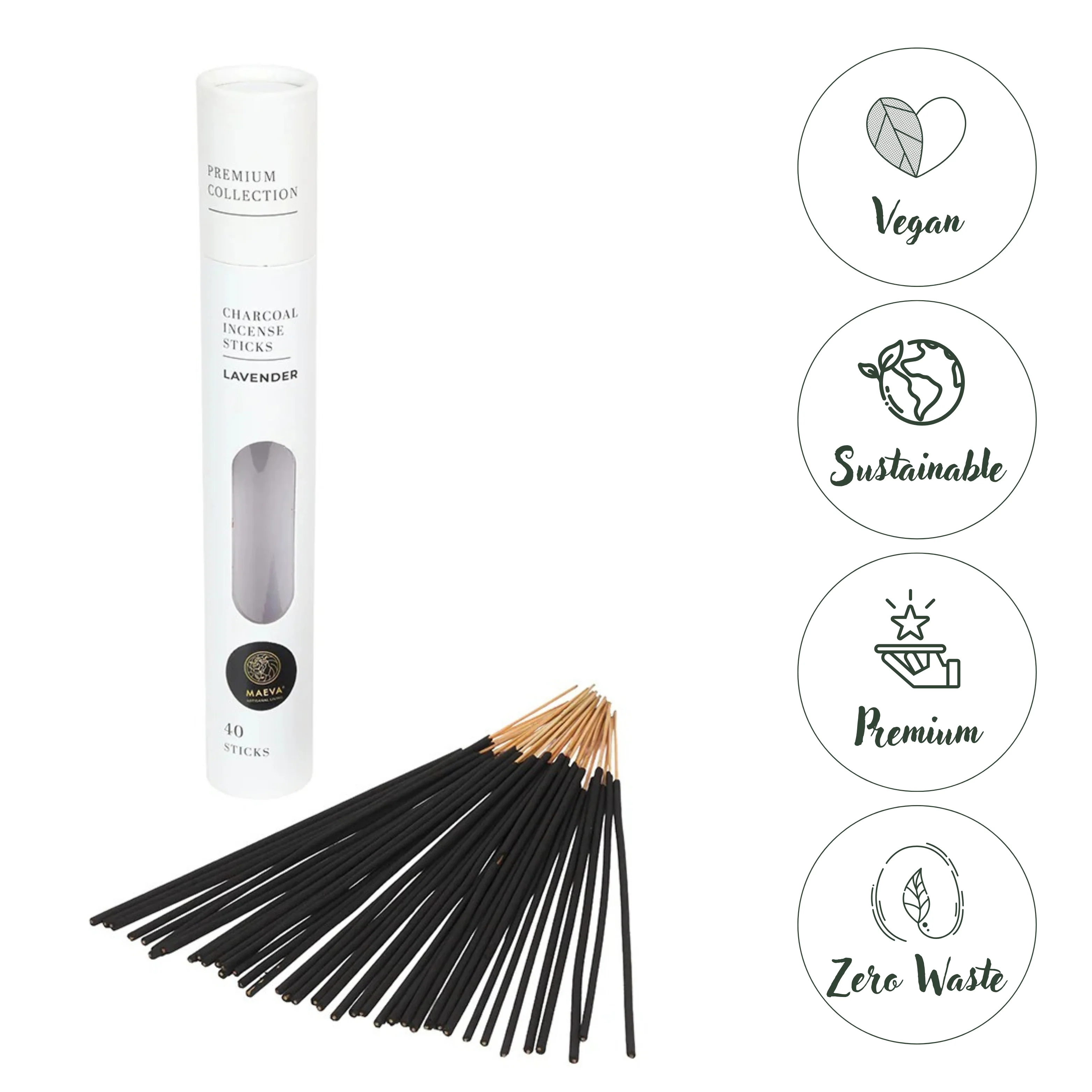 Lavender Charcoal Incense Sticks - Image 3