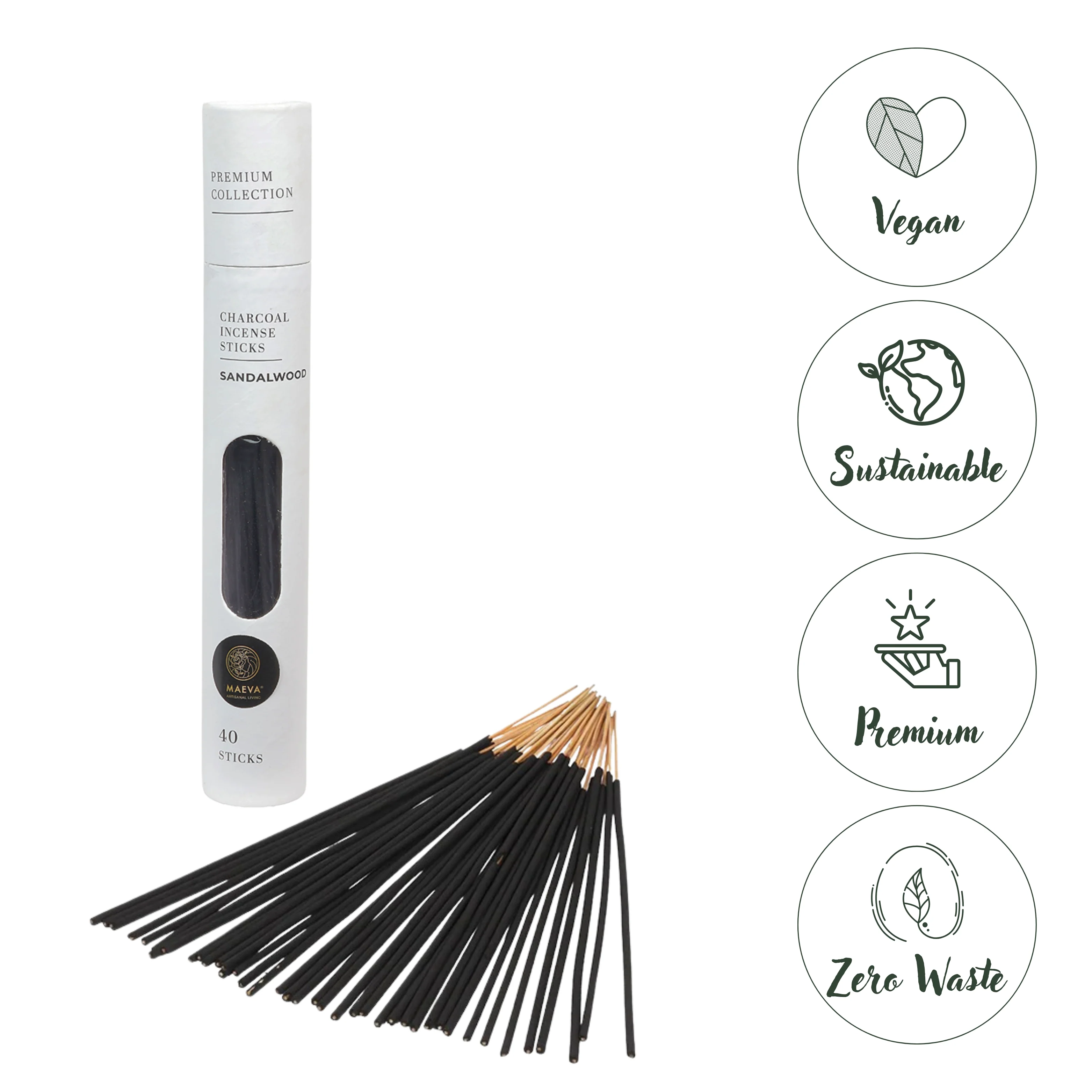 Sandalwood Charcoal Incense Sticks - Image 3