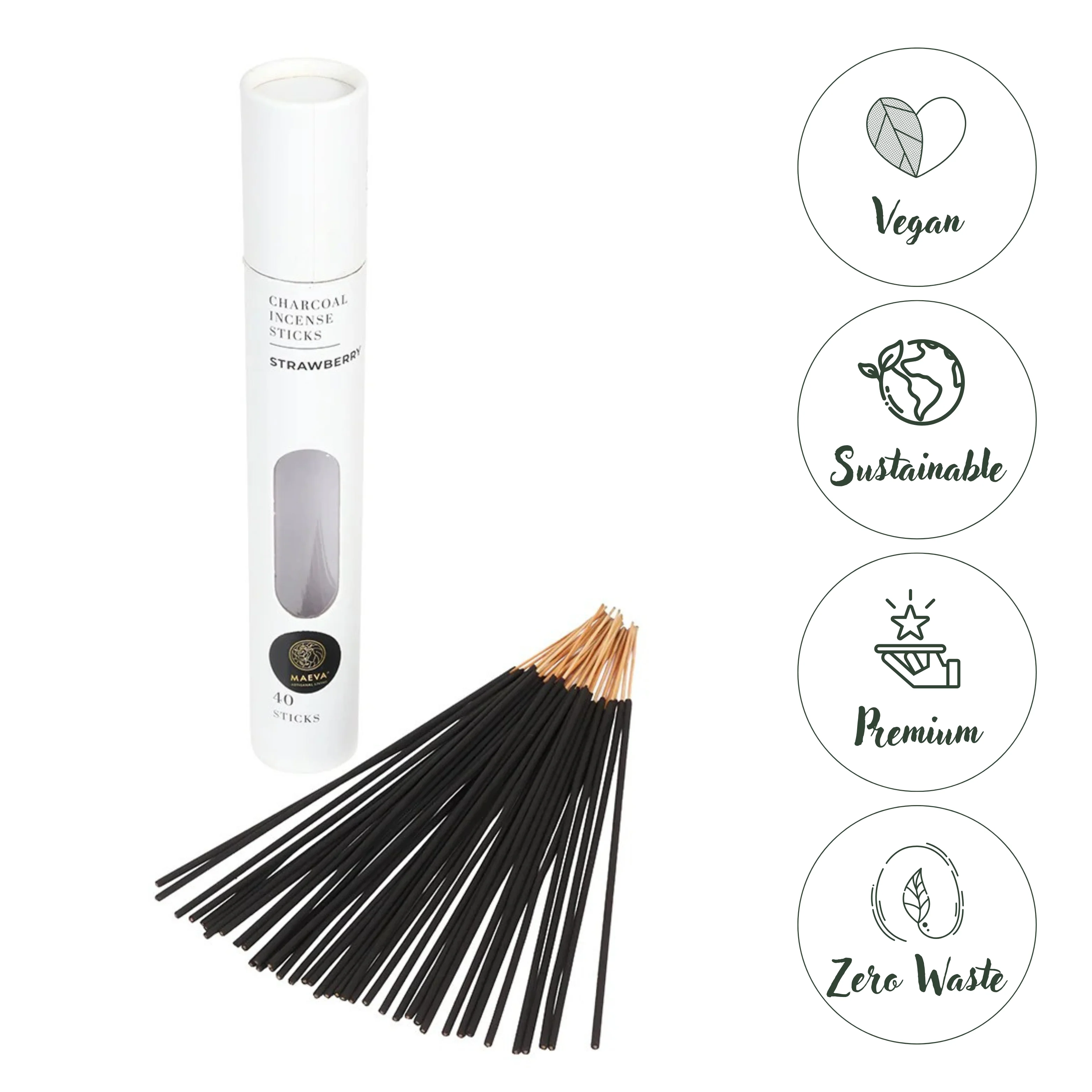 Strawberry Charcoal Incense Sticks - Image 3