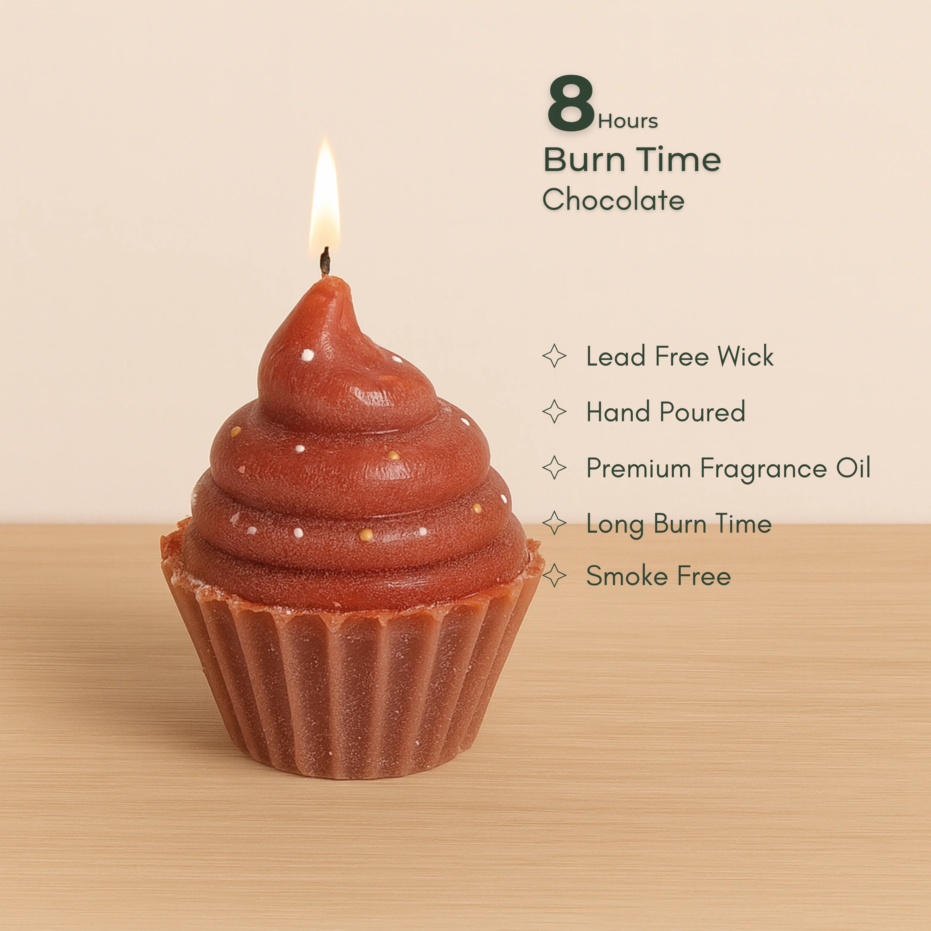 Chocolate Cupcake Candle - Image 2