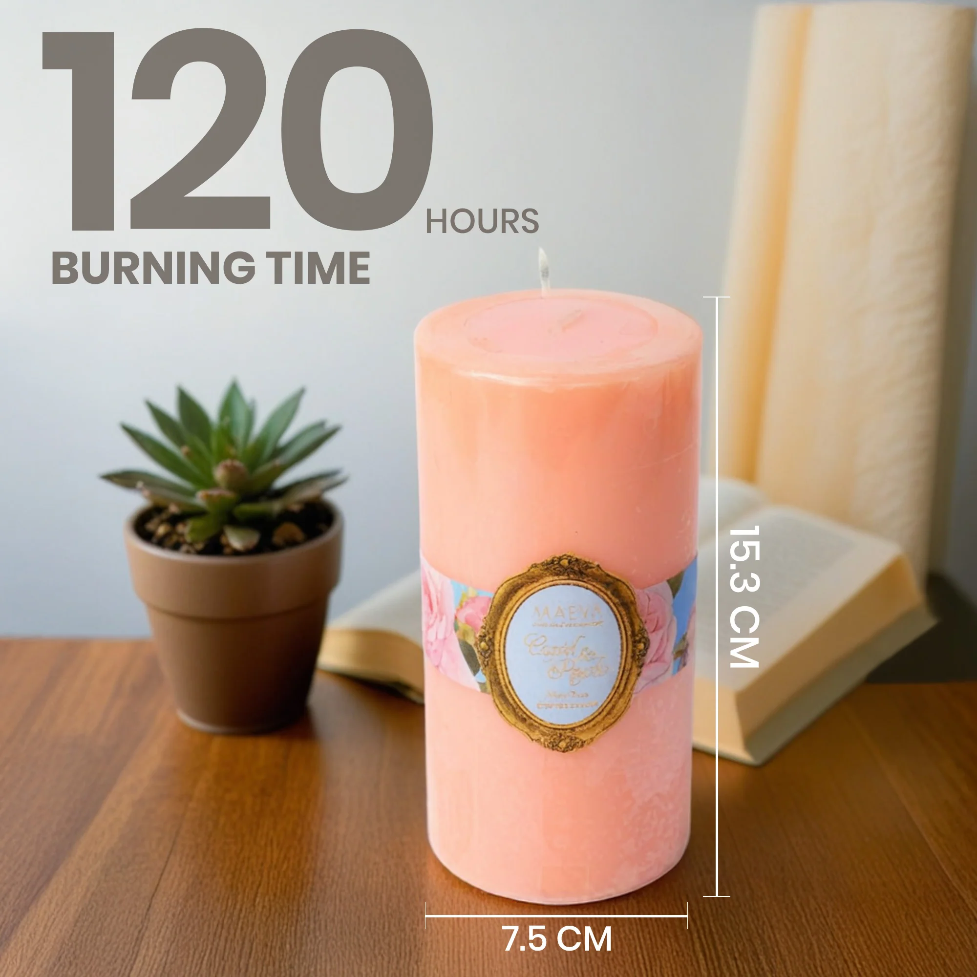 Cupid & Psyche Pillar Candle - L - Image 4