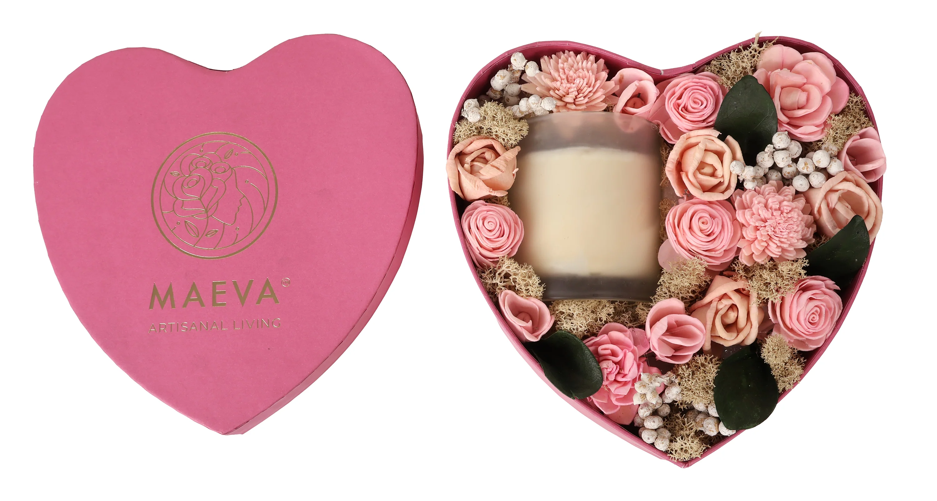 Cupid’s Bow Scented Heart Pink Candle - Image 4