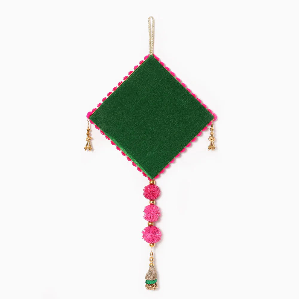 Embellished Green Door Hanging - Set of 2 - Image 5