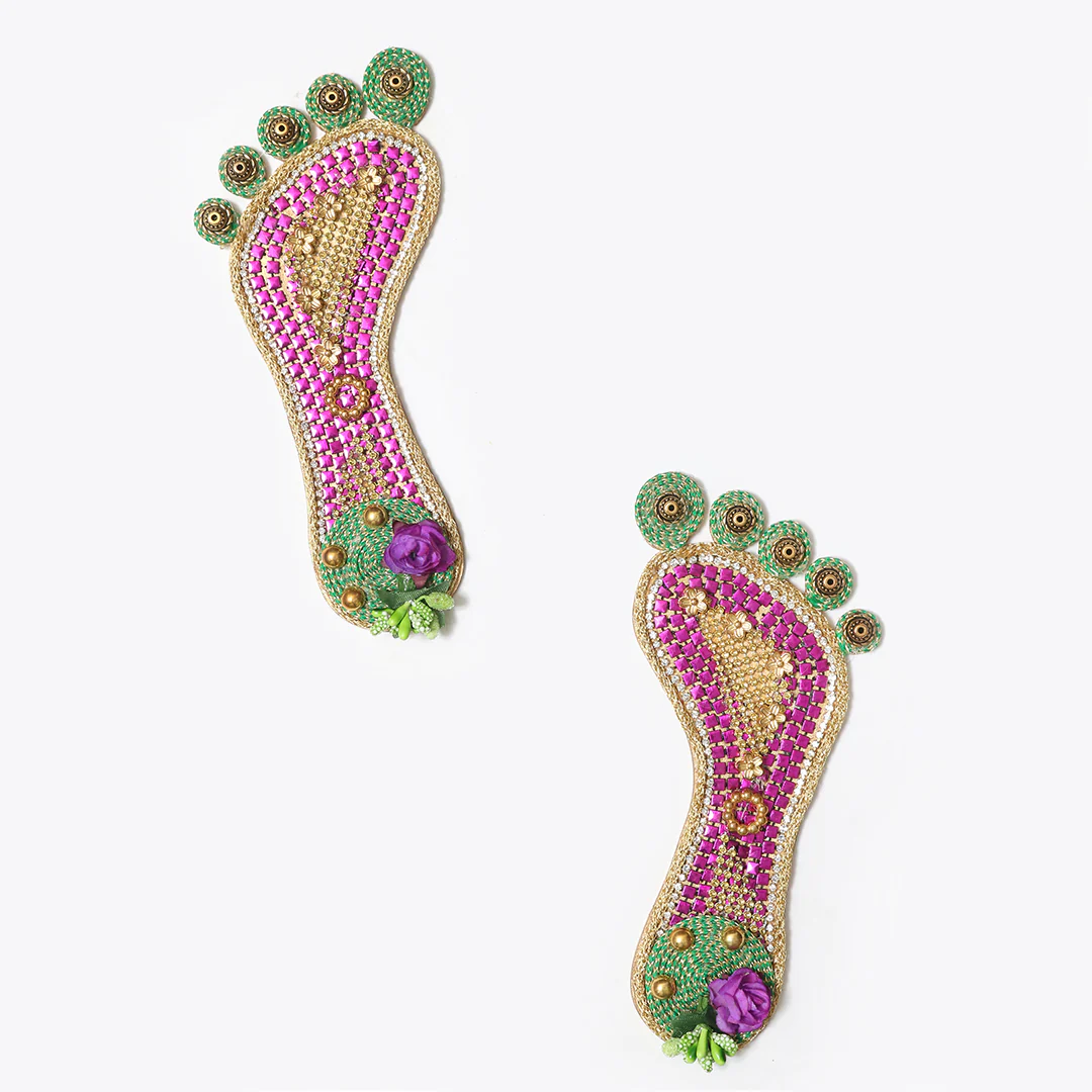 Embellished Lakshmi Feet - Image 2