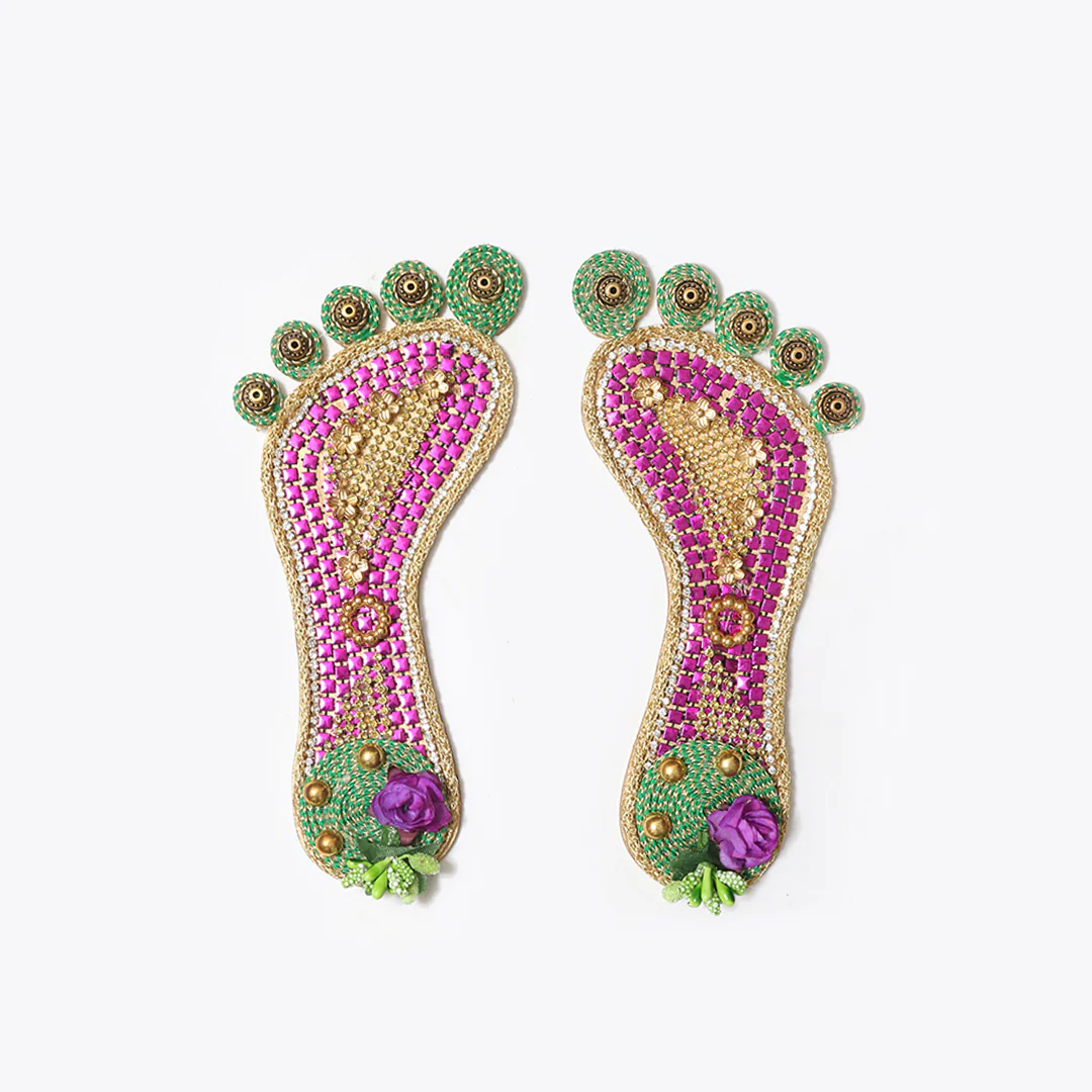 Embellished Lakshmi Feet - Image 3