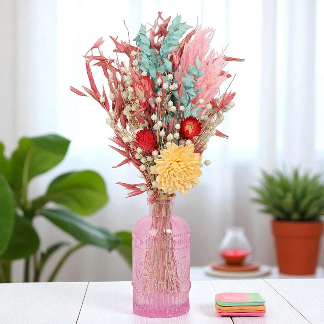 Candy Embossed Vase with Flowers - Image 3