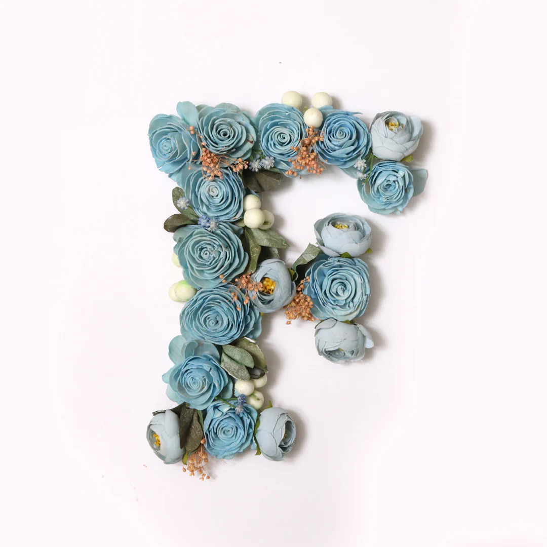Blue Floral Alphabets - Image 14