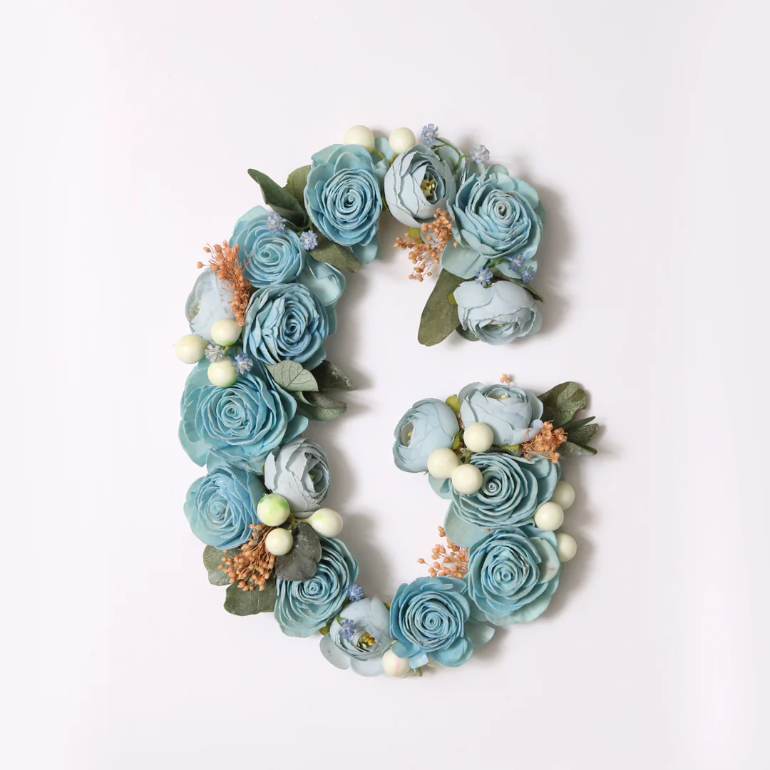 Blue Floral Alphabets - Image 16