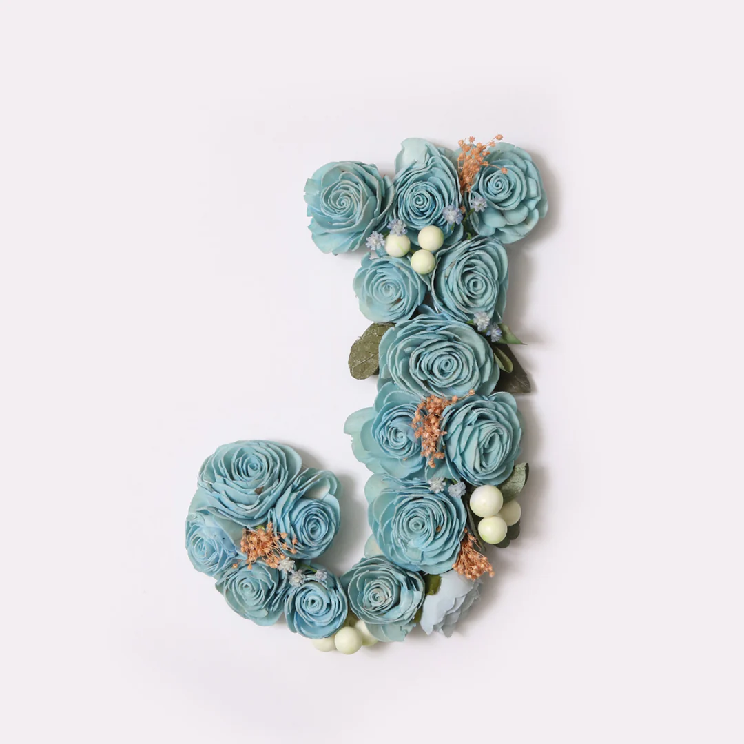 Blue Floral Alphabets - Image 22