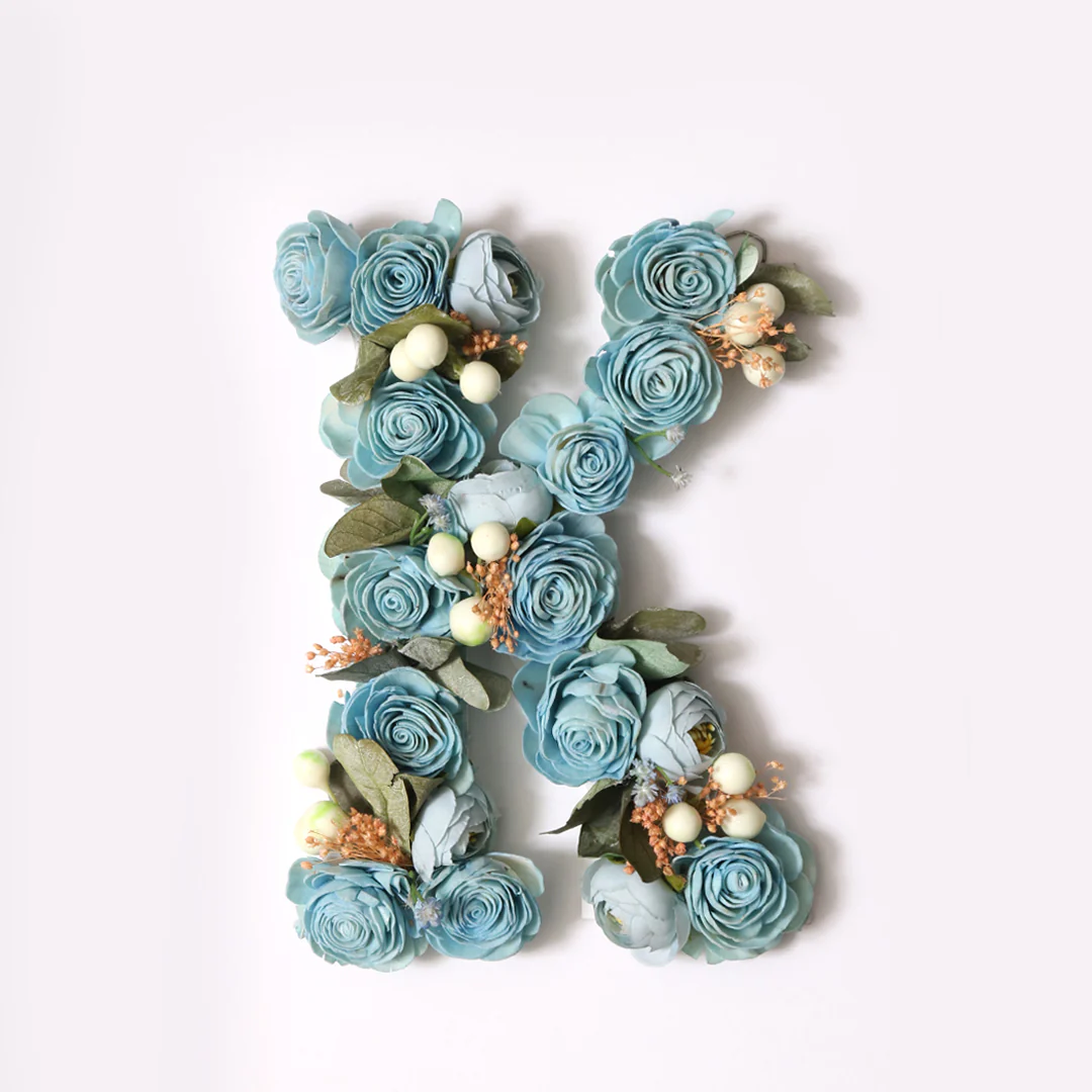 Blue Floral Alphabets - Image 24