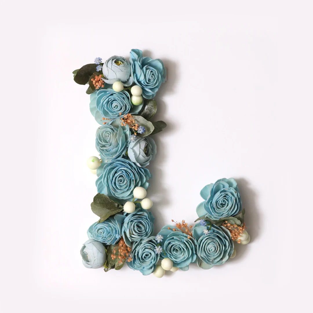 Blue Floral Alphabets - Image 26