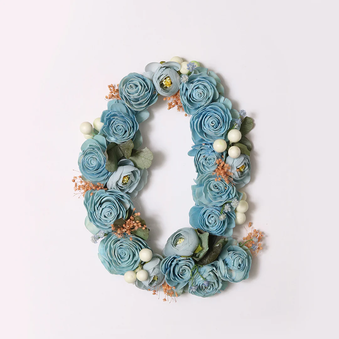 Blue Floral Alphabets - Image 36