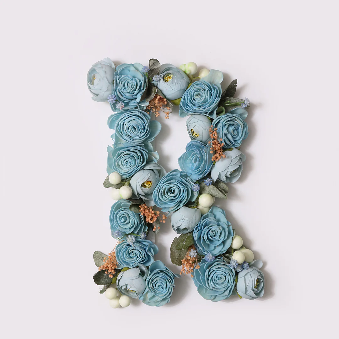 Blue Floral Alphabets - Image 38