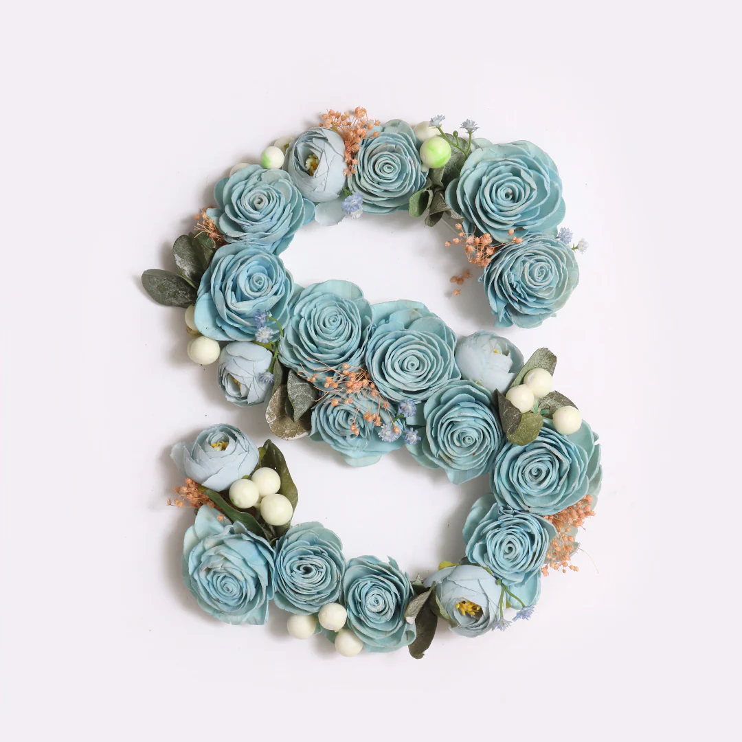 Blue Floral Alphabets - Image 39