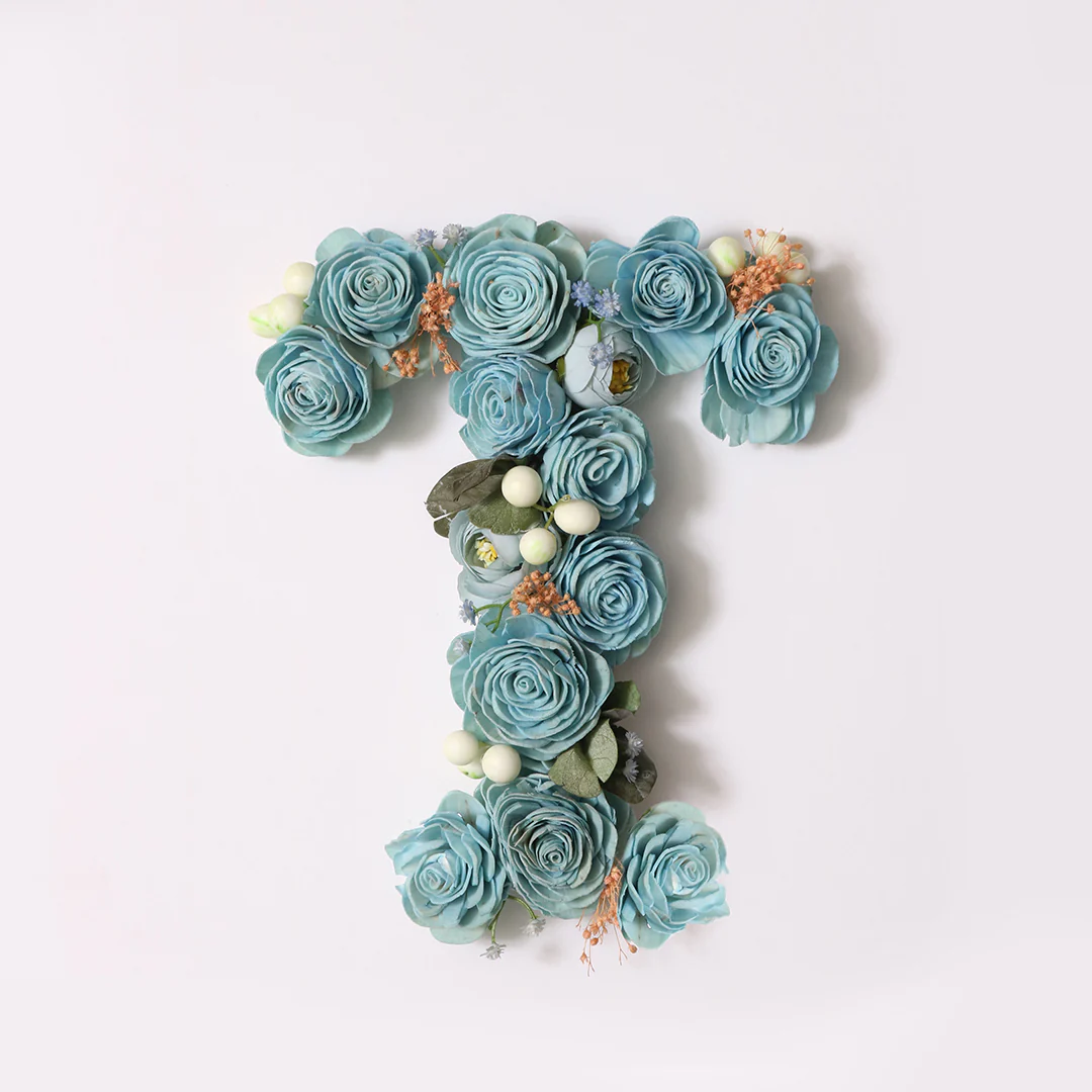 Blue Floral Alphabets - Image 41
