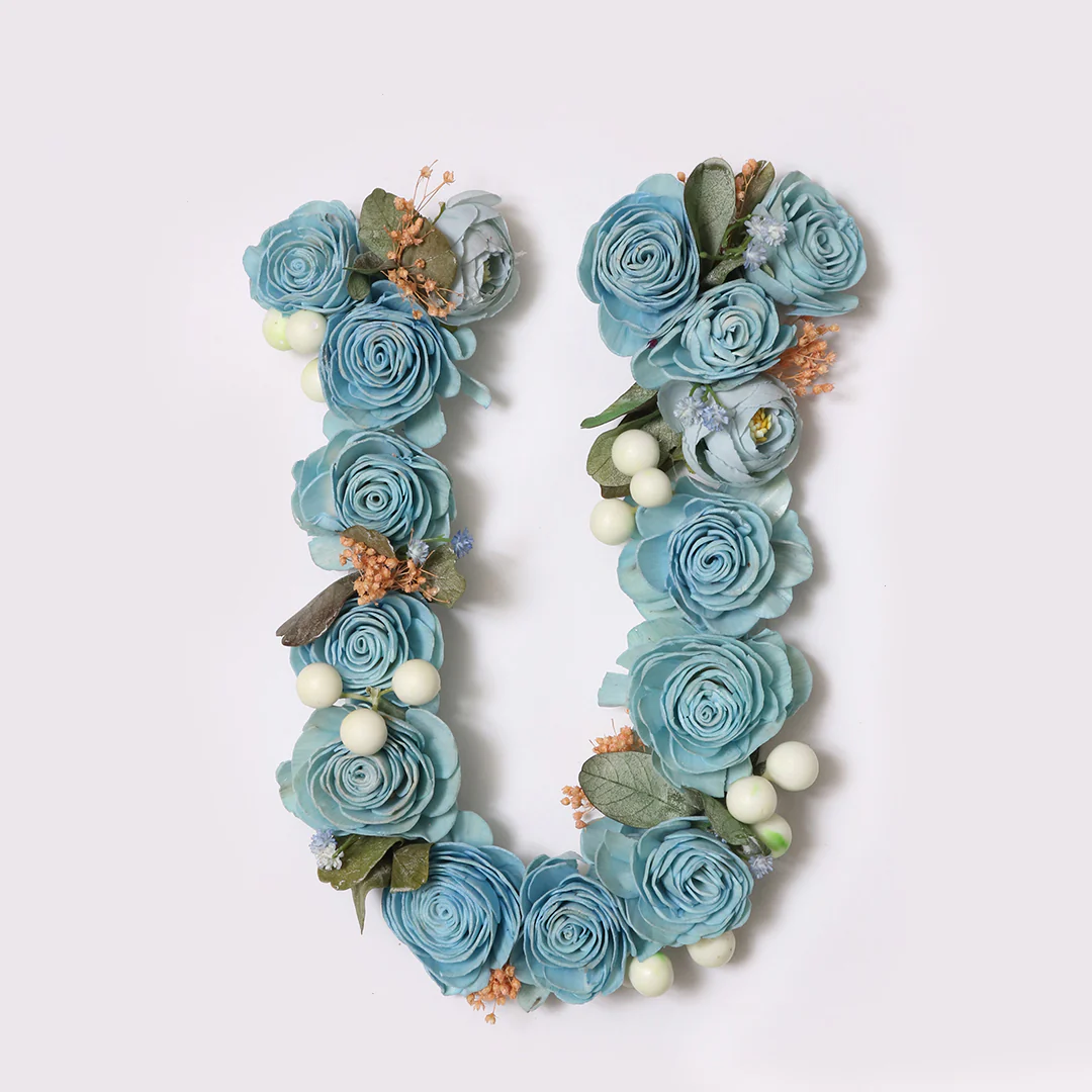 Blue Floral Alphabets - Image 44