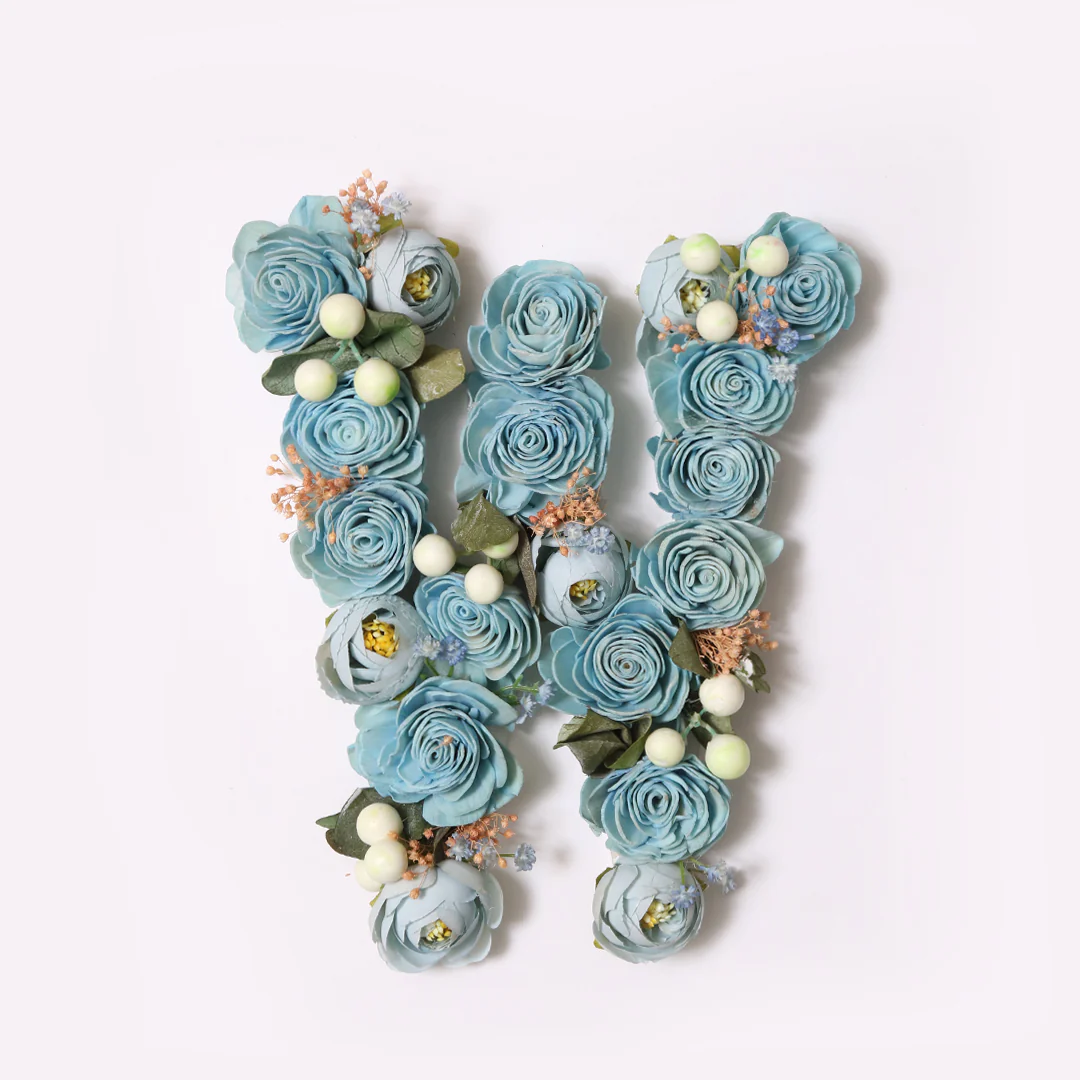 Blue Floral Alphabets - Image 50