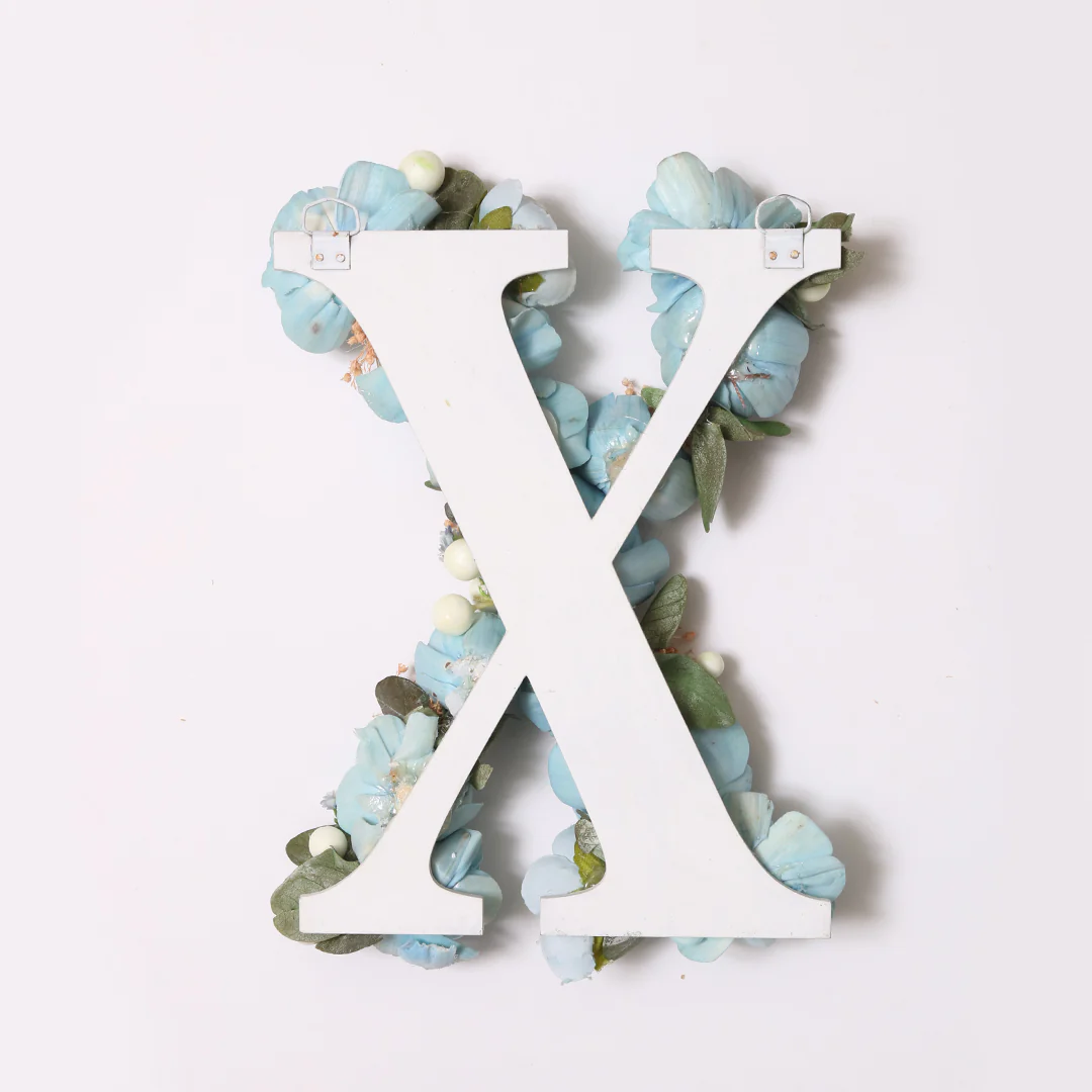 Blue Floral Alphabets - Image 52