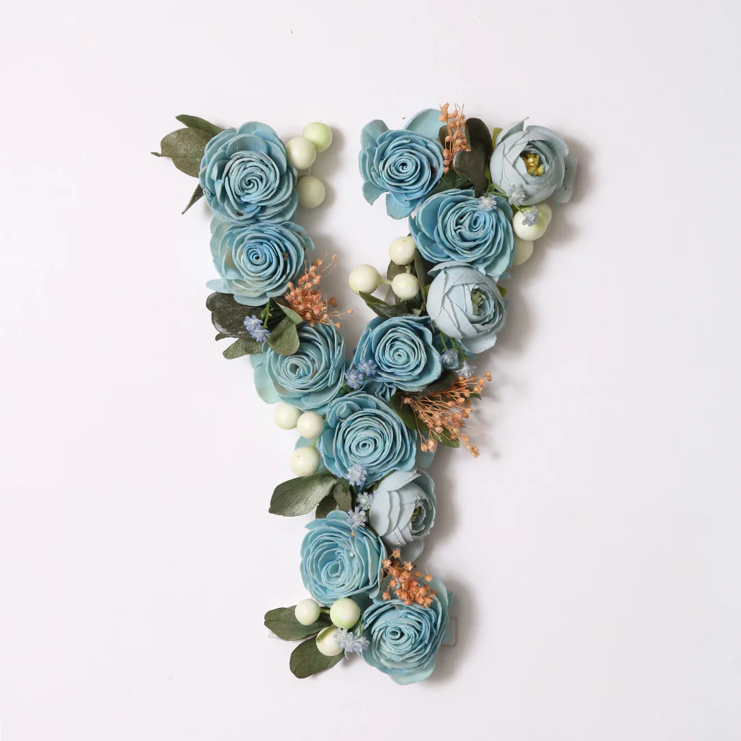 Blue Floral Alphabets - Image 53