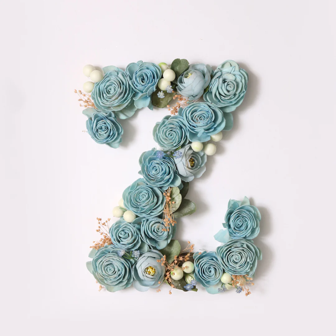 Blue Floral Alphabets - Image 55