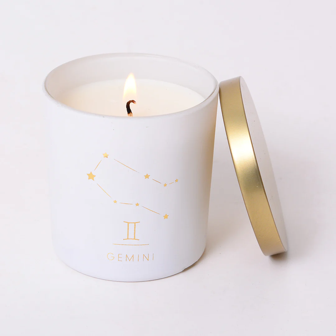 Gemini Zodiac Scented Jar Candle - Image 3