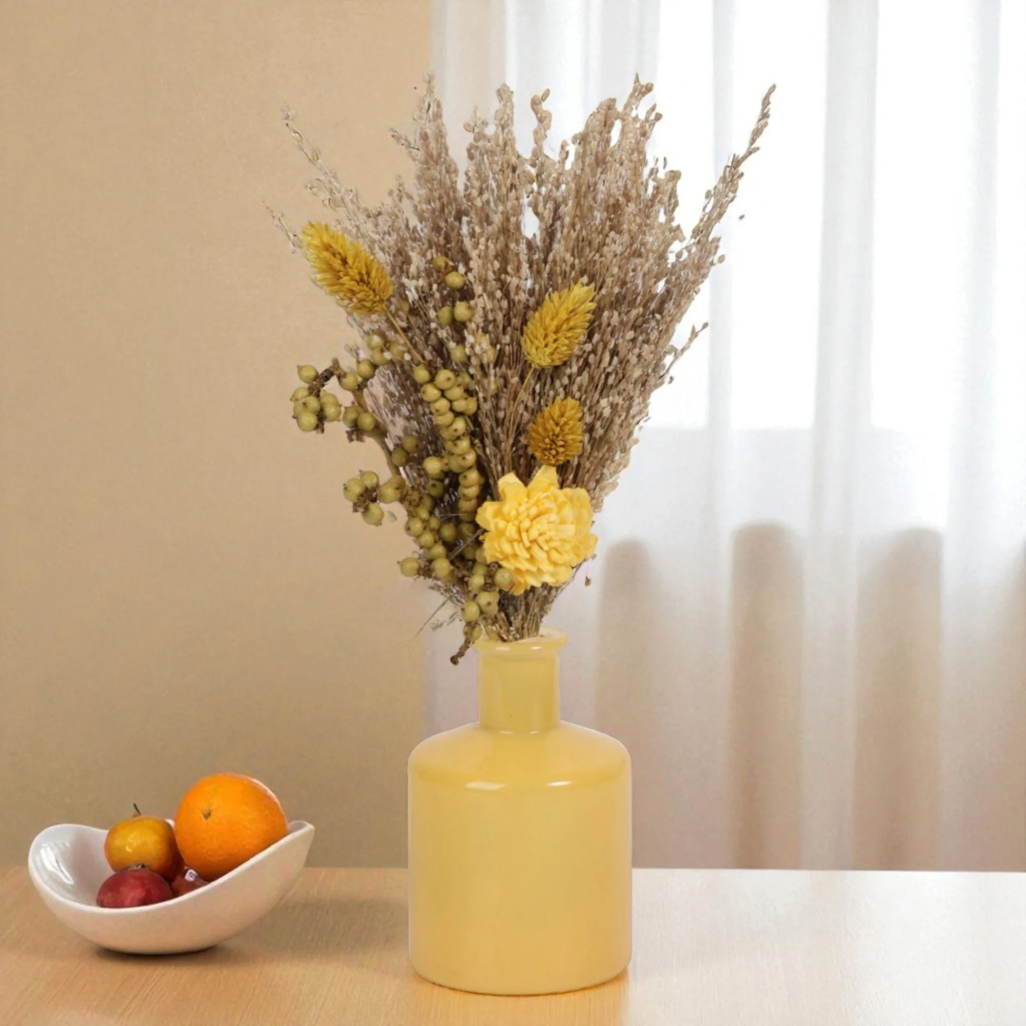 Sun Glass Vase with Flowers