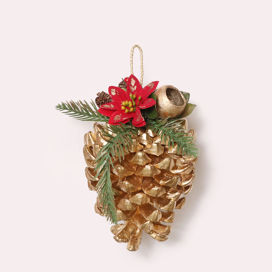 Golden Pine Cone X-mas Ornament - Image 4