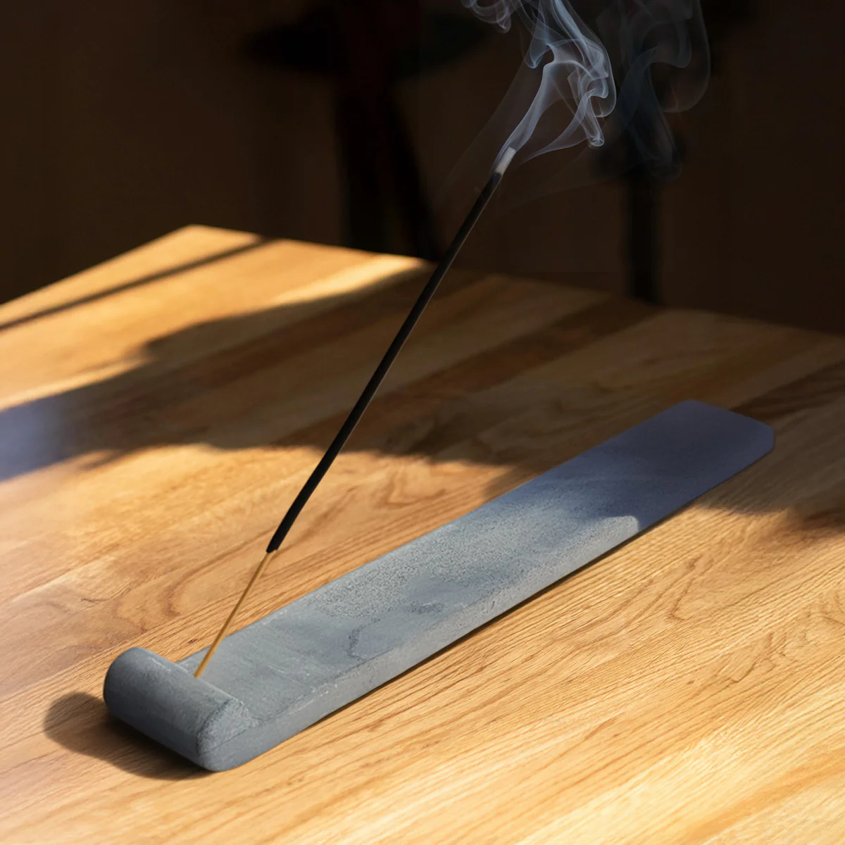 Gray Ceramic Incense Holder