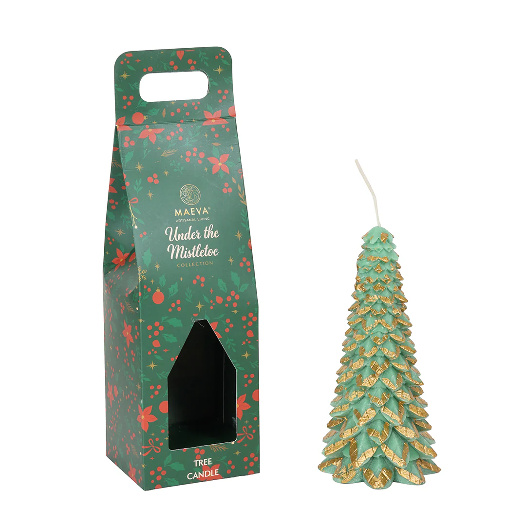 Green Christmas Tree Candle - Image 3