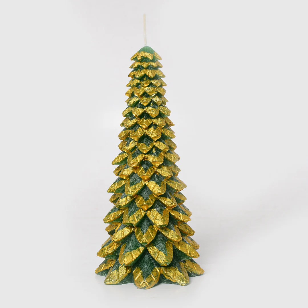 Green Christmas Tree Candle - Image 4