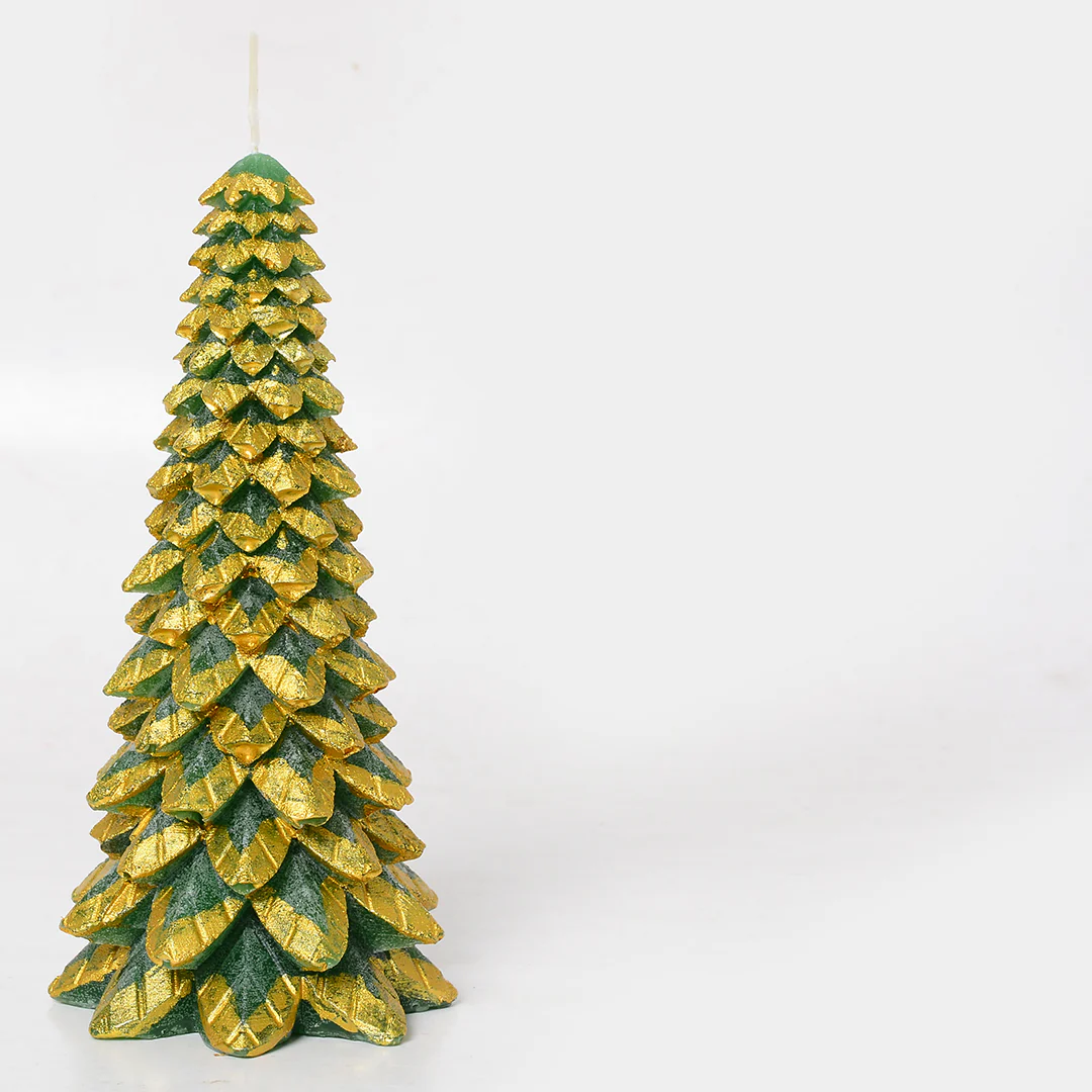Green Christmas Tree Candle - Image 5