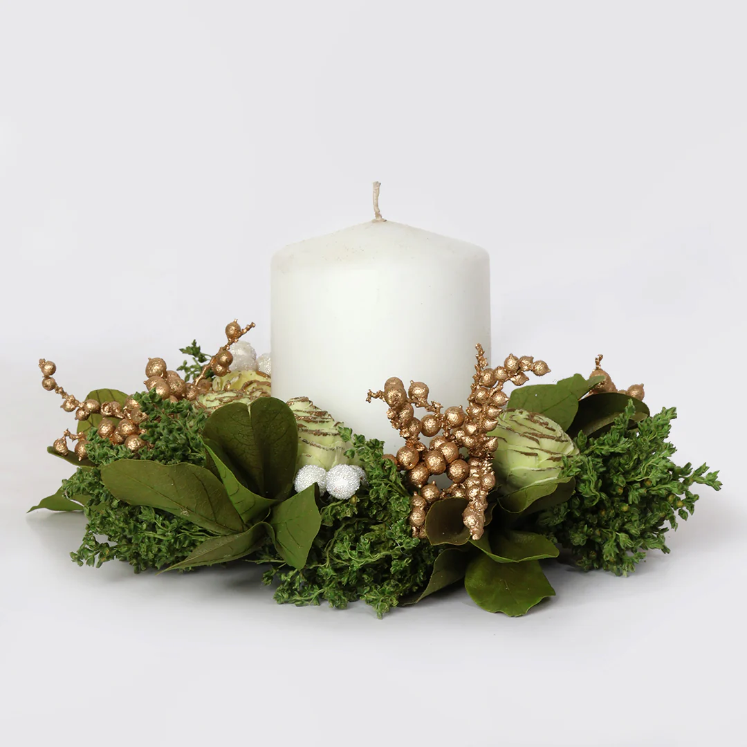 Green Goodness Dried Flower Wreath - Image 7