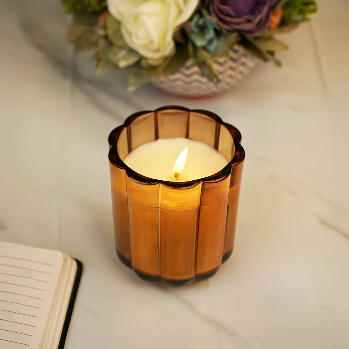 Harvester’s Hearth Scalloped Candle