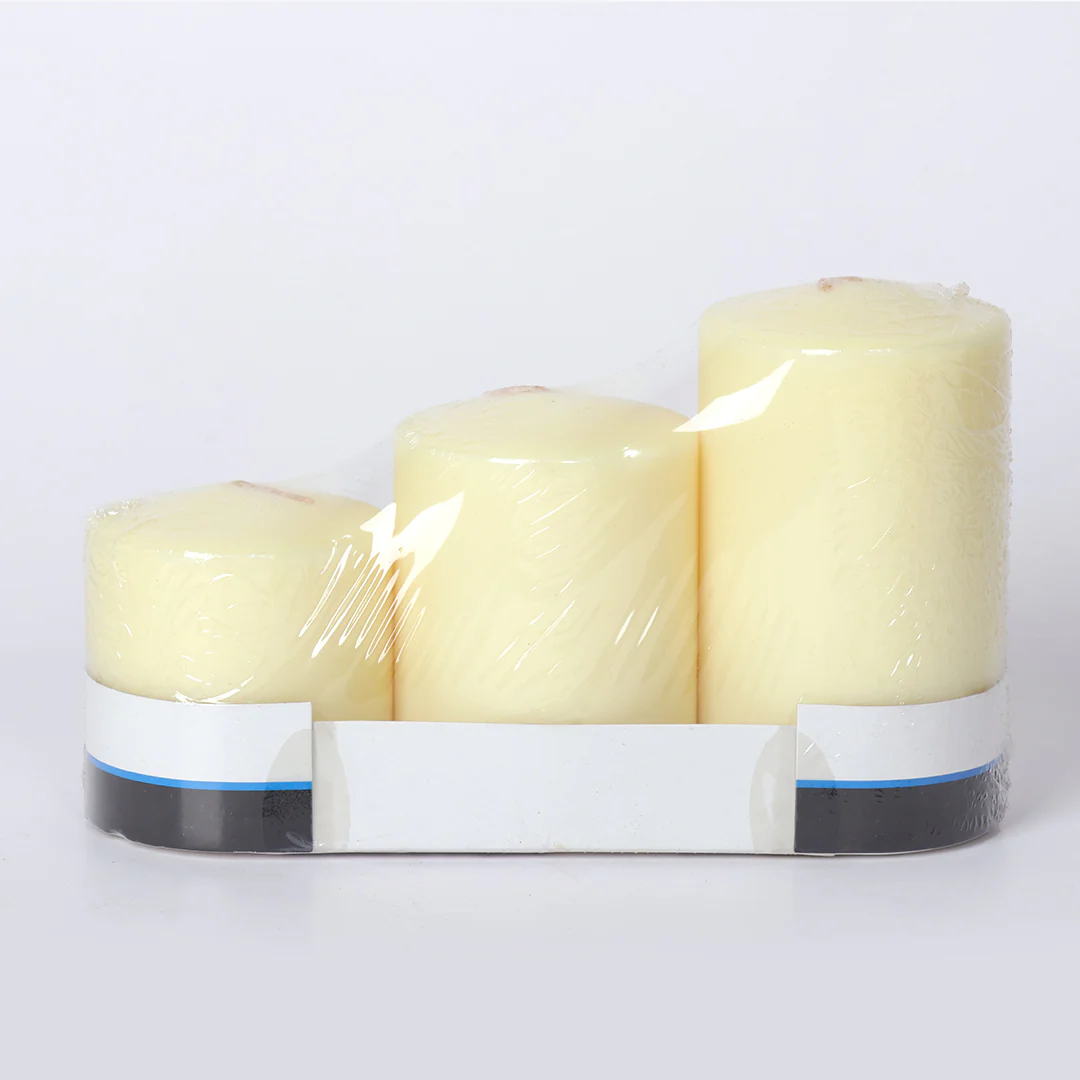 Ivory Pillar Candle - Set of 3(BOGO) - Image 3