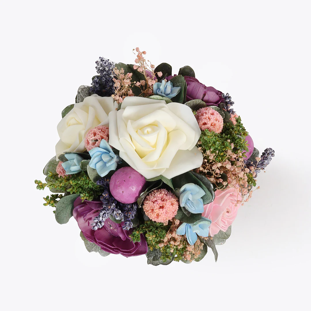 Lavender Bowl Dried Flower Arrangement - Image 7