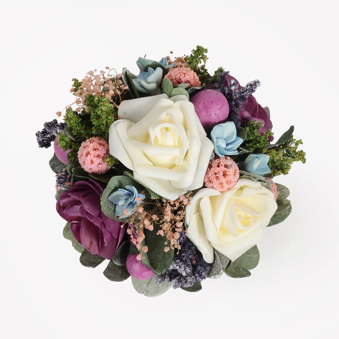 Lavender Bowl Dried Flower Arrangement - Image 8