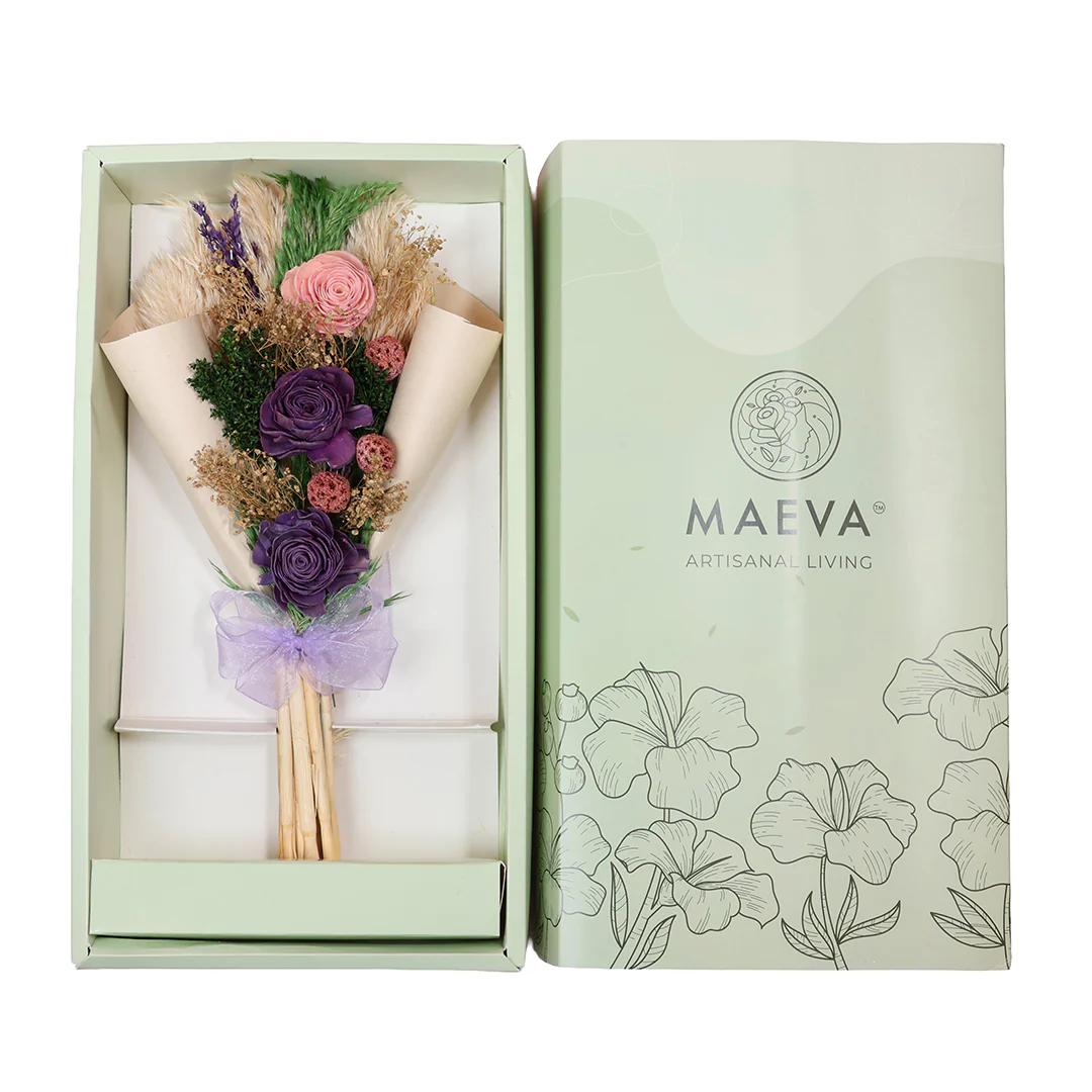 Lavender Hand-Tied Dried Flower Bouquet - Image 5
