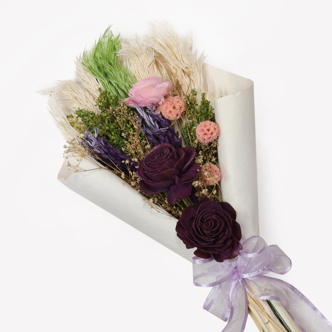 Lavender Hand-Tied Dried Flower Bouquet - Image 8