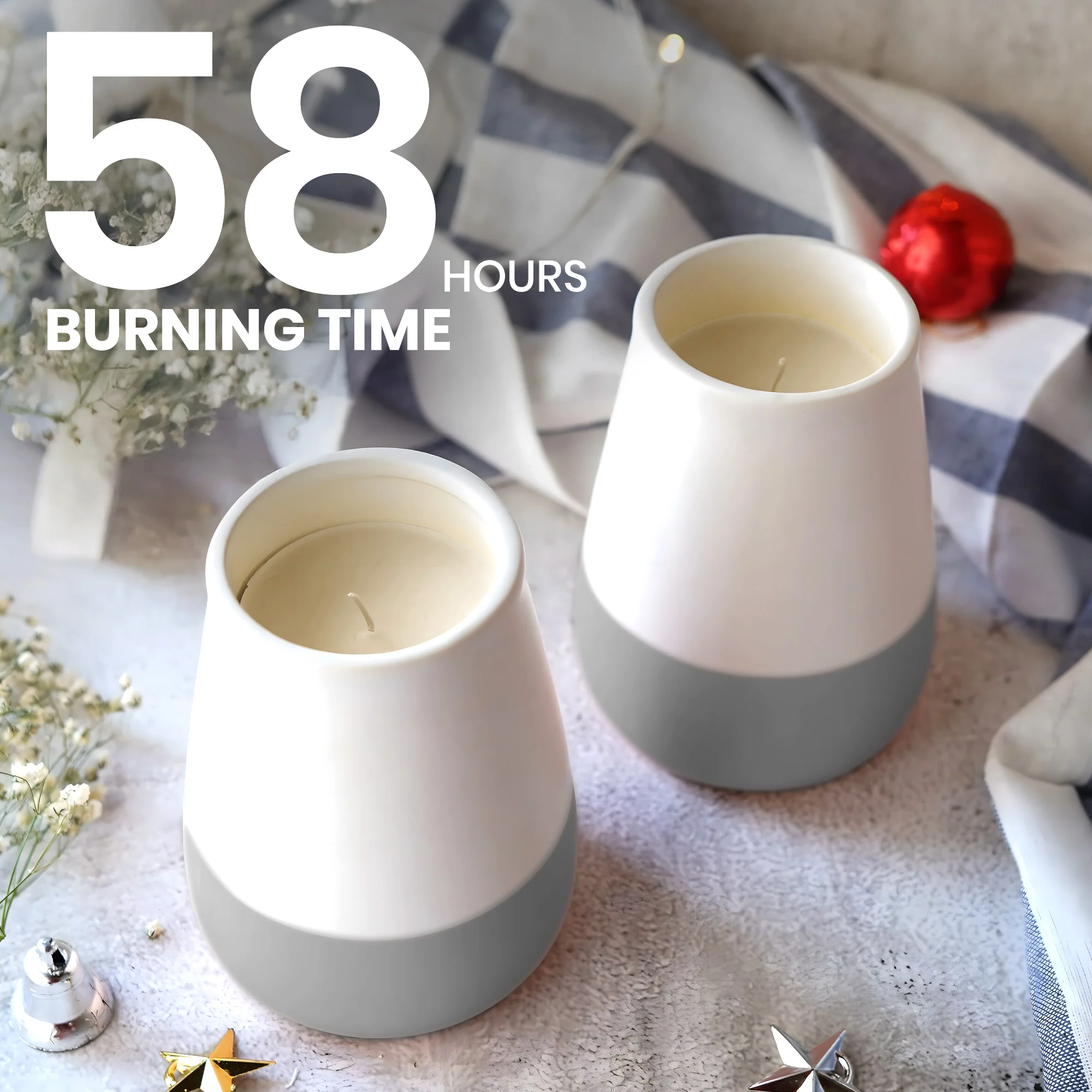 Lavender Scented Ceramic Jar Candle - Image 3
