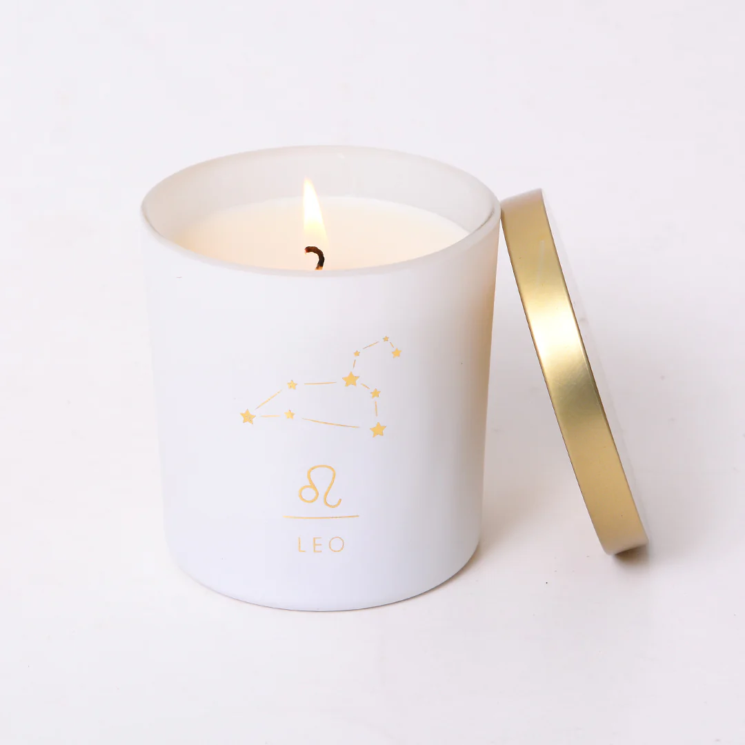 Leo Zodiac Scented Jar Candle - Image 3