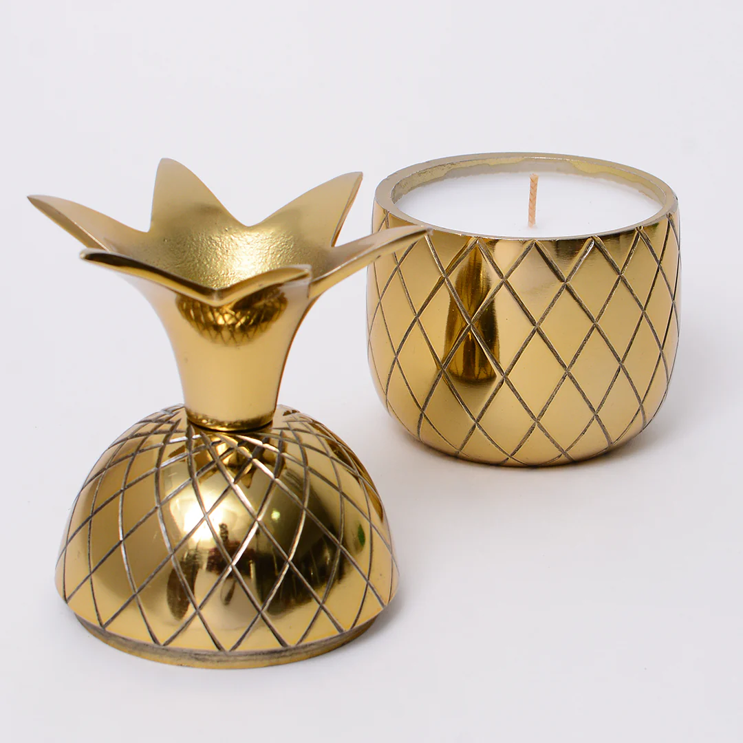Metal Fruit Candle - Pineapple - Image 3