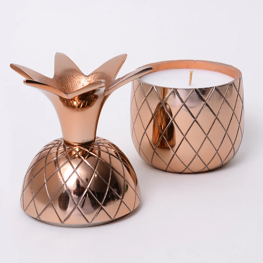 Metal Fruit Candle - Pineapple - Image 5