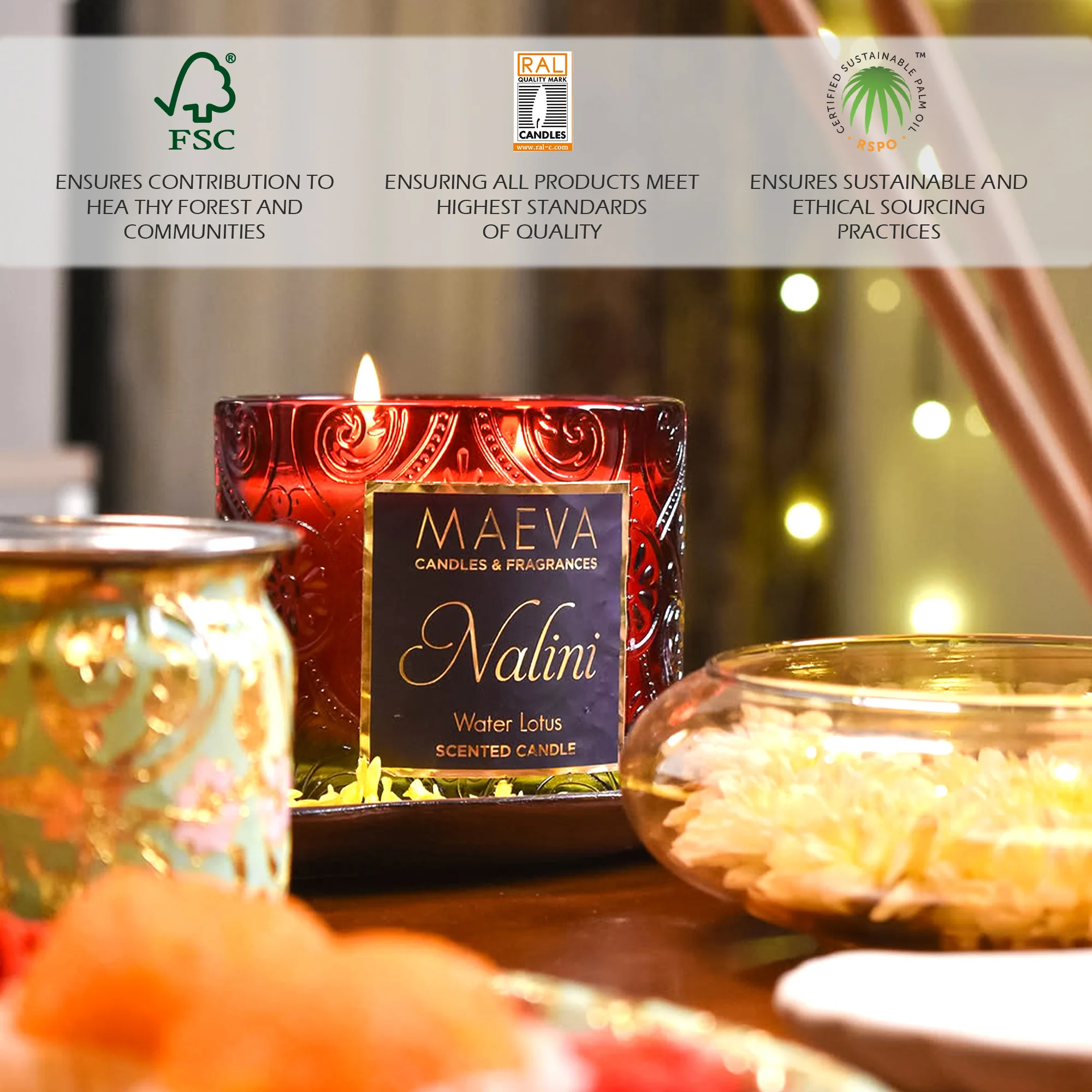 Nalini Embossed Glass Candle - Image 4